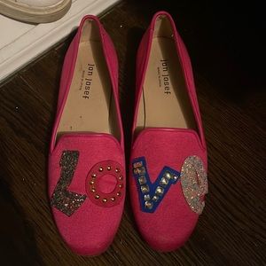 Jon Joseph sz 8 M “love” pink shoes